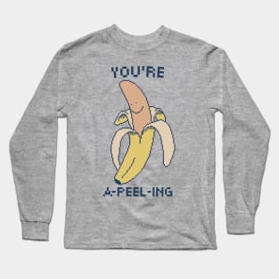 You're A-peel-ing! 8-Bit Pixel Art Banana Long Sleeve T-Shirt